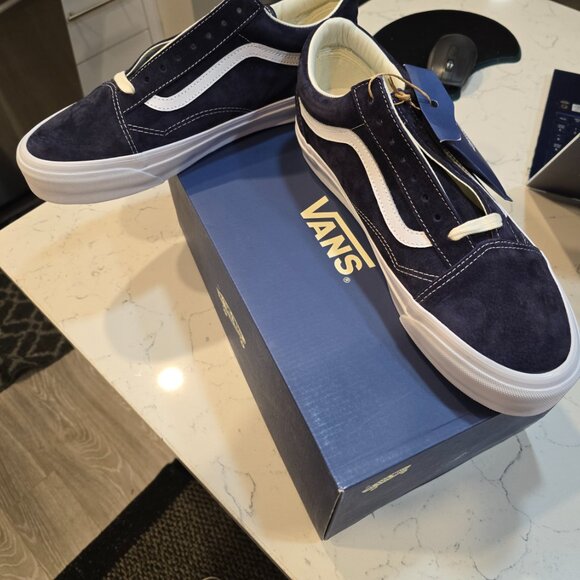 VANS Premium Old Skool 36 Baritone Blue - VN000CNGCIE PIG SUEDE MENS SIZE 13 NEW - Picture 3 of 11